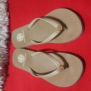 Tory Burch Women's Tan Flip Flops